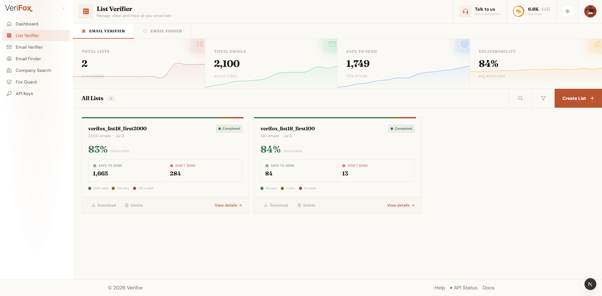 get_job tool call polling a bulk job's status and results.
