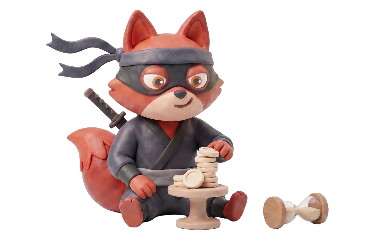 Verifox clay ninja fox illustrating credit policy against Hunter.